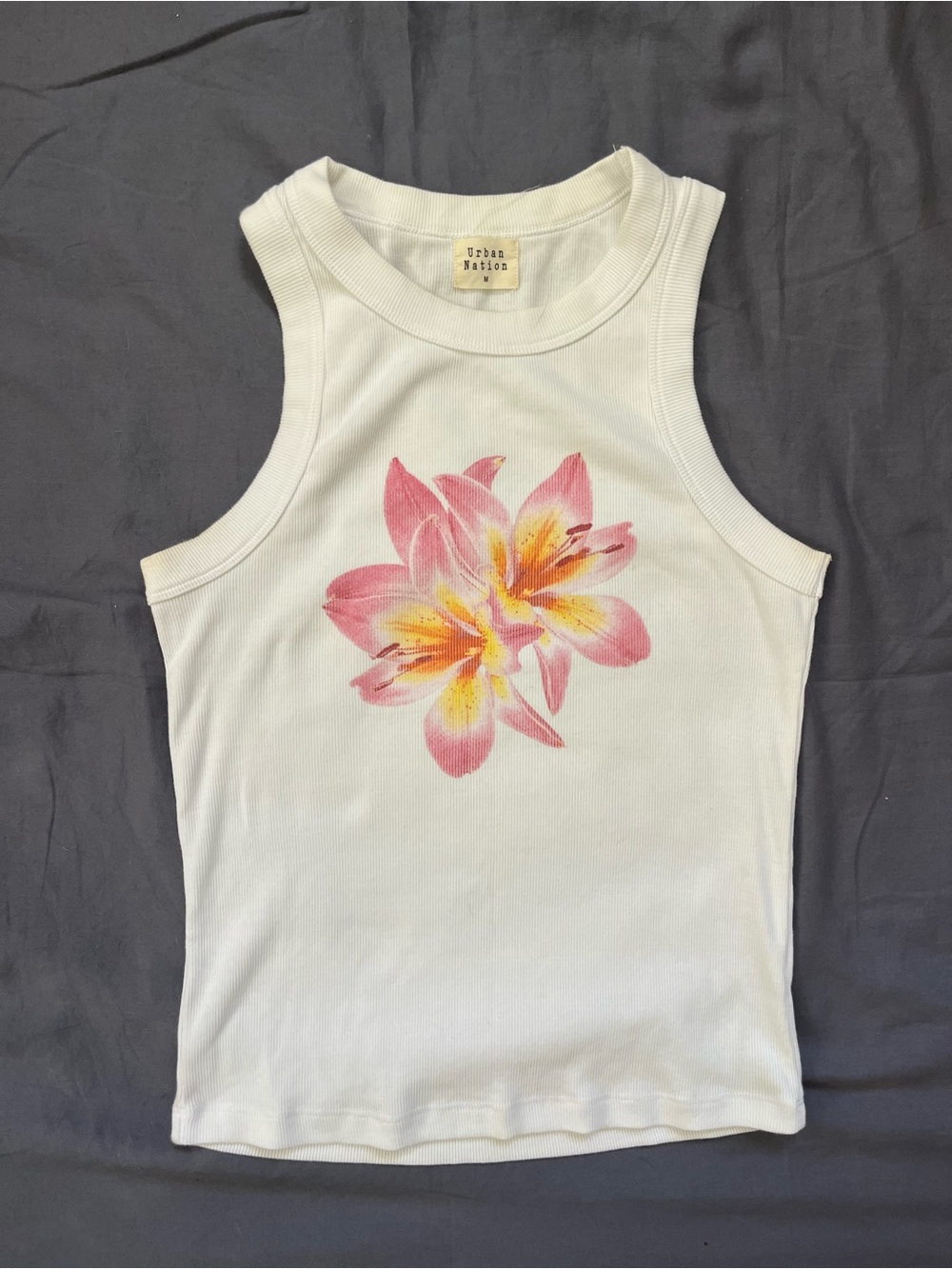 Women’s ' White Floral Tank Top